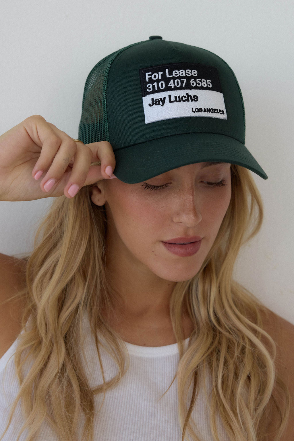 JAY LUCHS FOR LEASE TRUCKER HAT